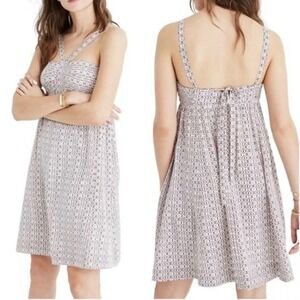 Madewell Echo Grid Silk Halter Dress Preppy Easter Wedding Brunch Coquette Girly